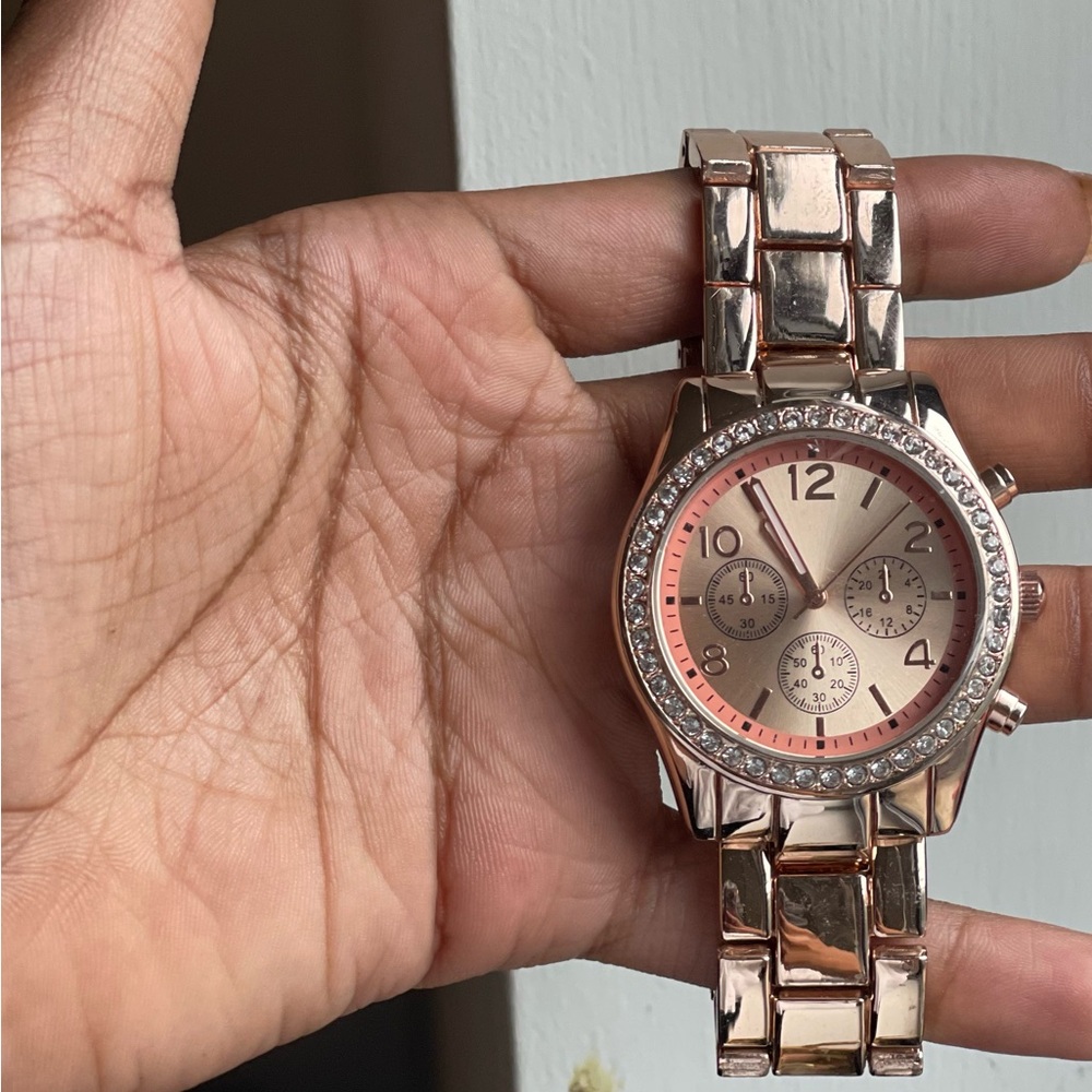 Rose gold watch